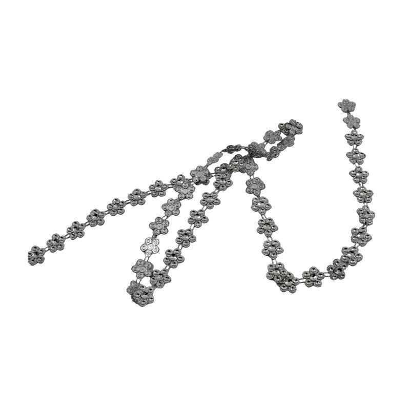 STRASS FLOR 1.6 CM PLATA