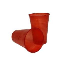 VASO  NUM 10 NEÓN ROJO
