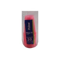 VASO NUM 10 NEÓN ROSA