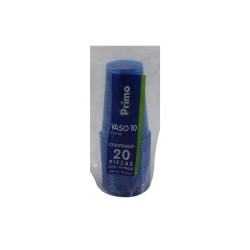 VASO NUM 10 NEÓN AZUL