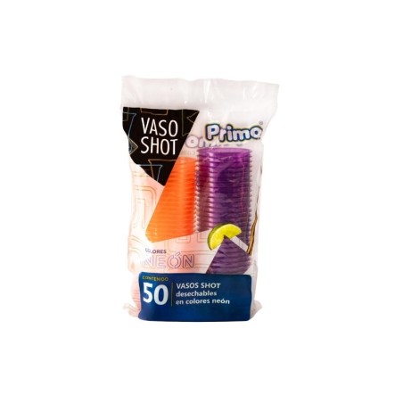 VASO PARA SHOT NARANJA Y MORADO