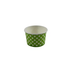 VASO PUNTITOS VERDE LIMON 5X7CM