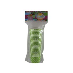 VASO PUNTITOS VERDE LIMON 5X7CM