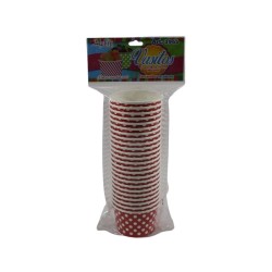 VASO PUNTITOS ROJO 5X7CM