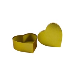 CAJA CORAZÓN 20X18CM DORADO