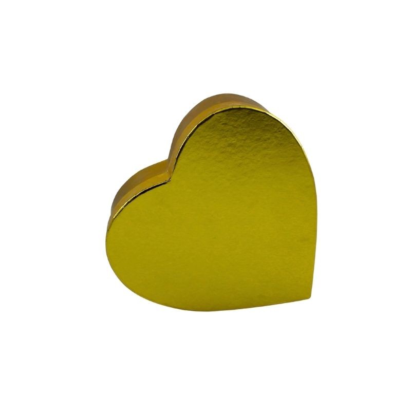 CAJA CORAZÓN 23X20CM DORADO