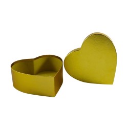 CAJA CORAZÓN 23X20CM DORADO