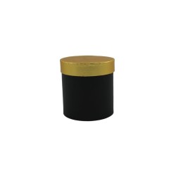 CAJA REDONDA 12 CM NEGRA/ORO