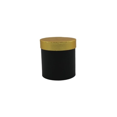 CAJA REDONDA 12 CM NEGRA/ORO