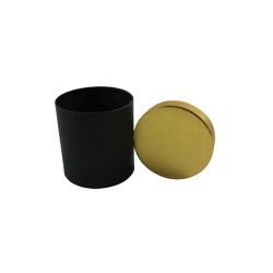 CAJA REDONDA 12 CM NEGRA/ORO