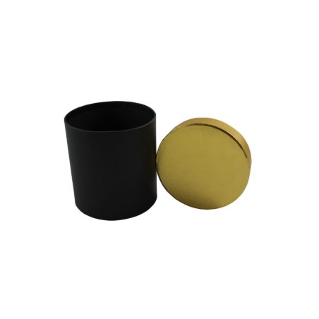CAJA REDONDA 12 CM NEGRA/ORO