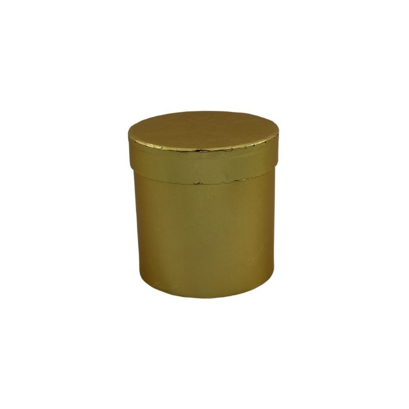 CAJA REDONDA 12 CM DORADA