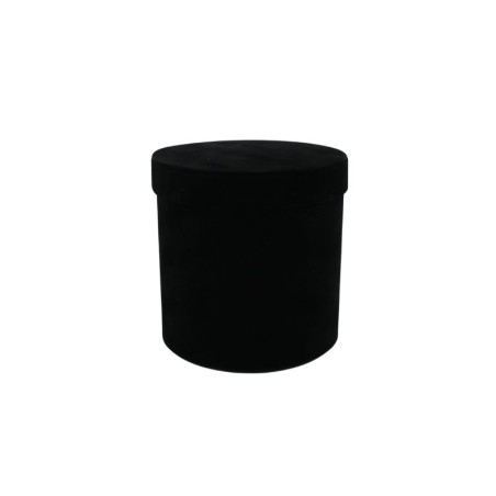 CAJA REDONDA DE TERCIOPELO 18 CM NEGRO