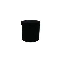 CAJA REDONDA DE TERCIOPELO 16 CM NEGRO