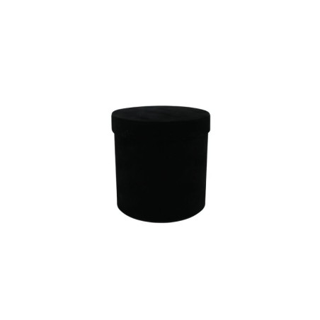 CAJA REDONDA DE TERCIOPELO 16 CM NEGRO