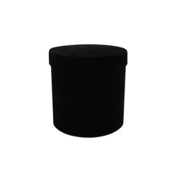 CAJA REDONDA DE TERCIOPELO 2O CM NEGRO