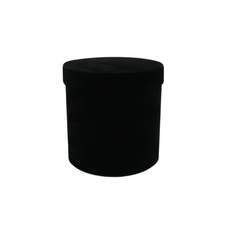 CAJA REDONDA DE TERCIOPELO 2O CM NEGRO