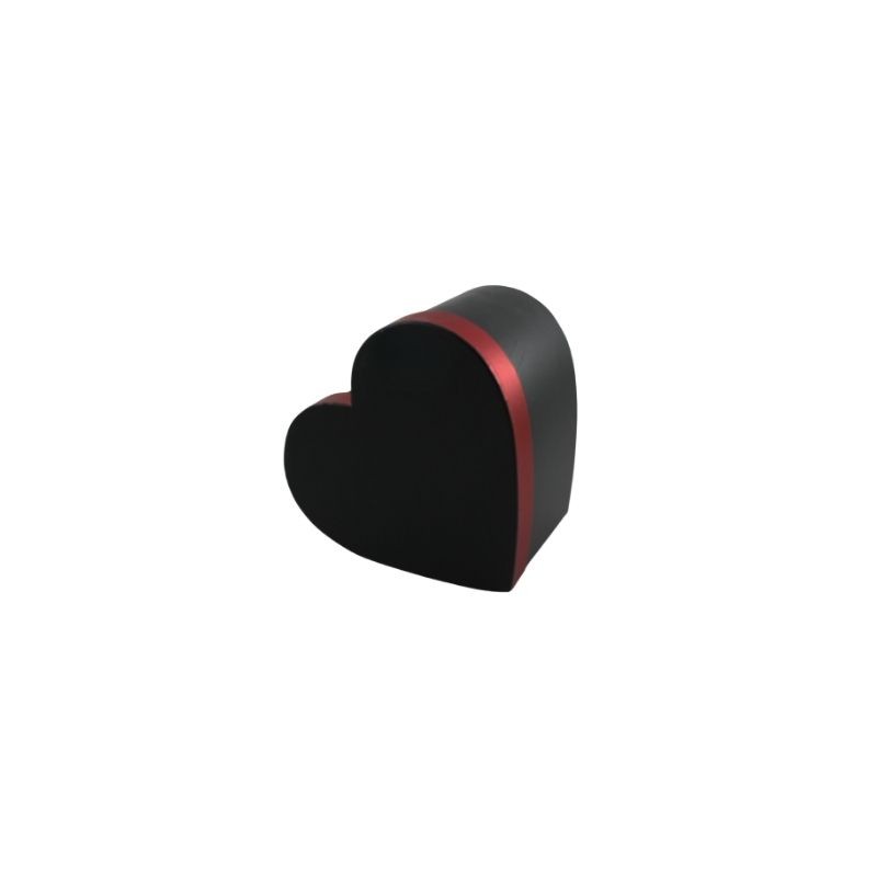 CAJA CORAZÓN 21 CM NEGRA