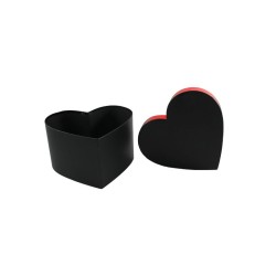 CAJA CORAZÓN 21 CM NEGRA