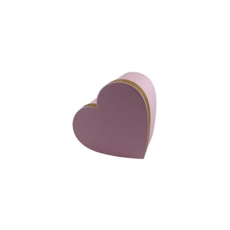 CAJA CORAZÓN 21 CM ROSA
