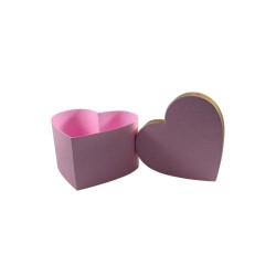 CAJA CORAZÓN 21 CM ROSA