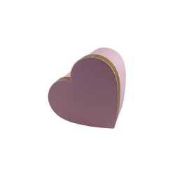 CAJA CORAZÓN 24 CM ROSA