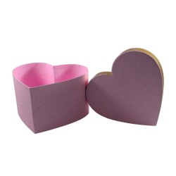 CAJA CORAZÓN 27 CM ROSA