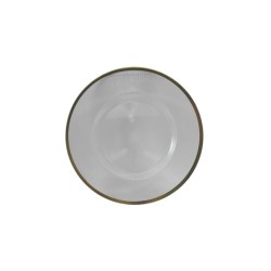 PLATO 13 TRANSPARENTE/ORO
