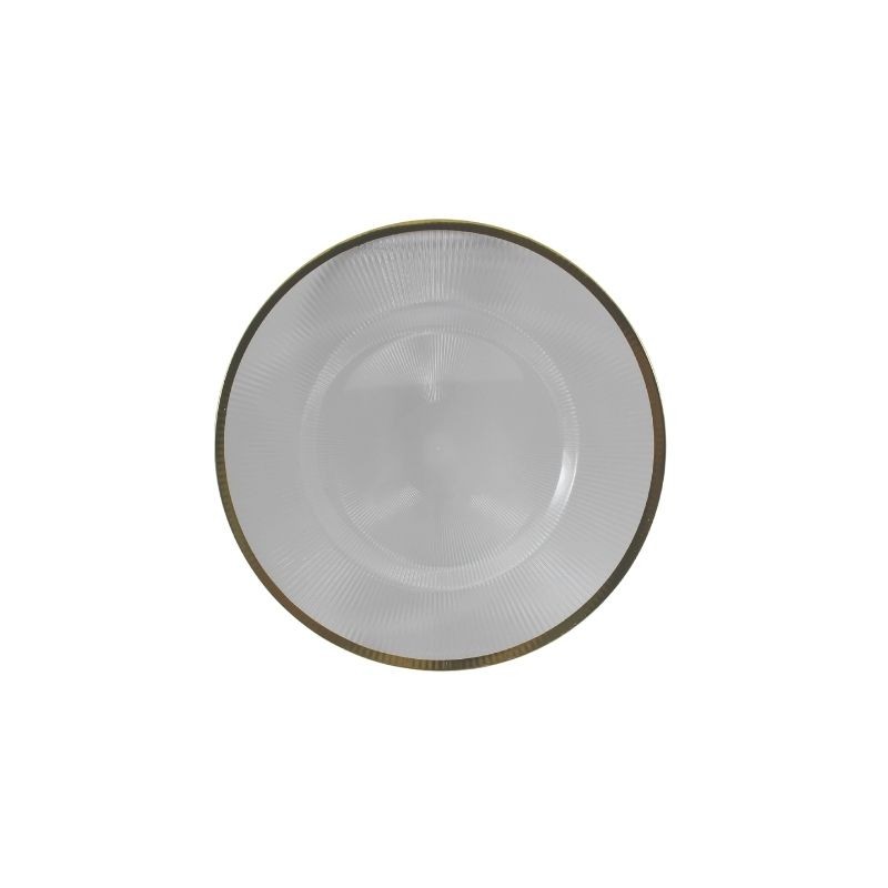 PLATO 13 TRANSPARENTE/ORO