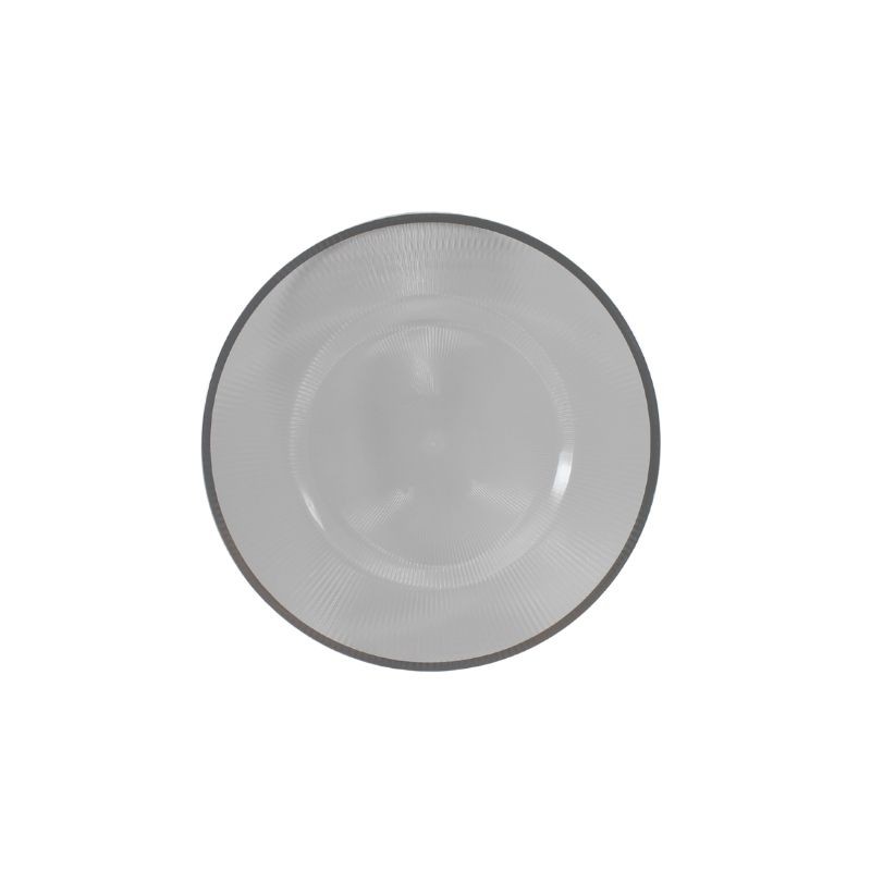 PLATO 13 TRANSPARENTE/PLATA