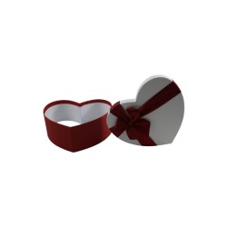 CAJA CORAZÓN CON MOÑO 23 CM