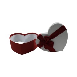 CAJA CORAZÓN CON MOÑO 28 CM