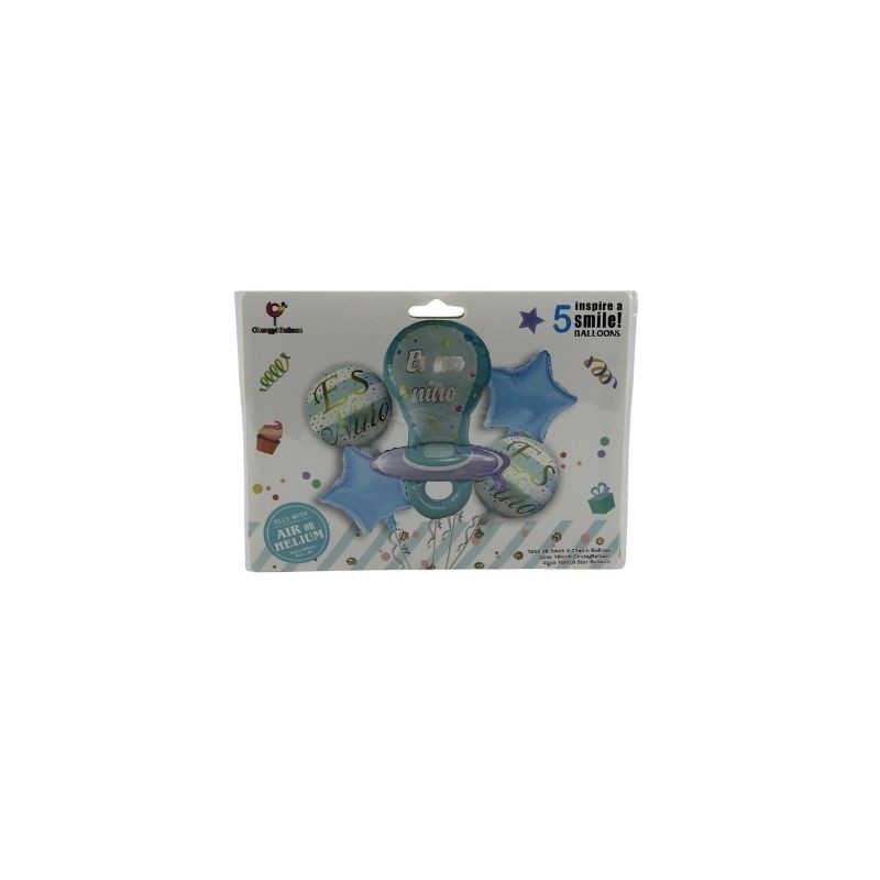 KIT DE GLOBOS CHUPÓN AZUL