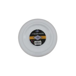 PLATO REDONDO BLANCO FILO PLATEADO 7