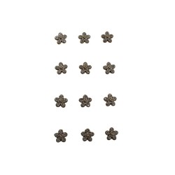 STICKER FLOR 16MM DORADA 12PZS