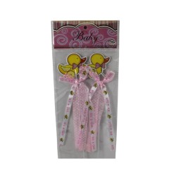 PICK PATITO CON MOÑO ROSA