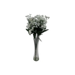 FLOR NUBE BLANCO TALLO LARGO X12