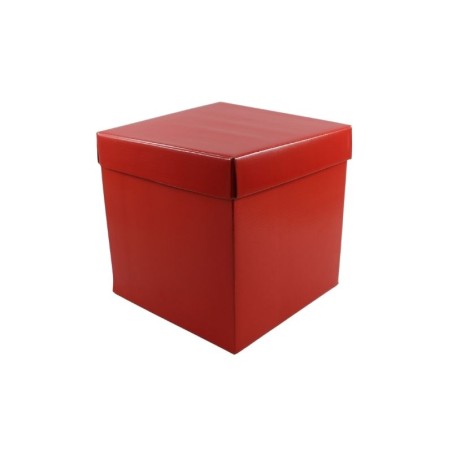CAJA CUBO 30 CM ROJA