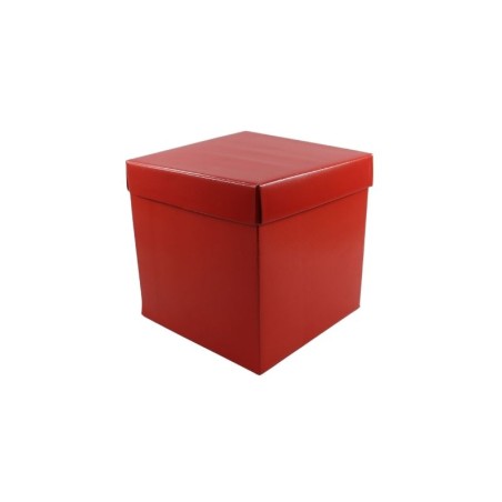 CAJA CUBO 22 CM ROJA
