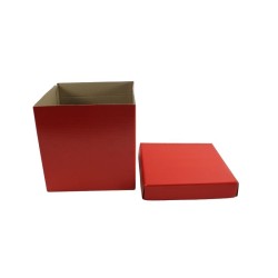 CAJA CUBO 22 CM ROJA