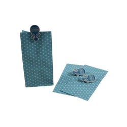 BOLSA DE PAPEL AZUL CON BROCHE SONAJA