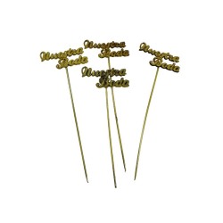 NUESTRA BODA DORADO PICK 4PZAS