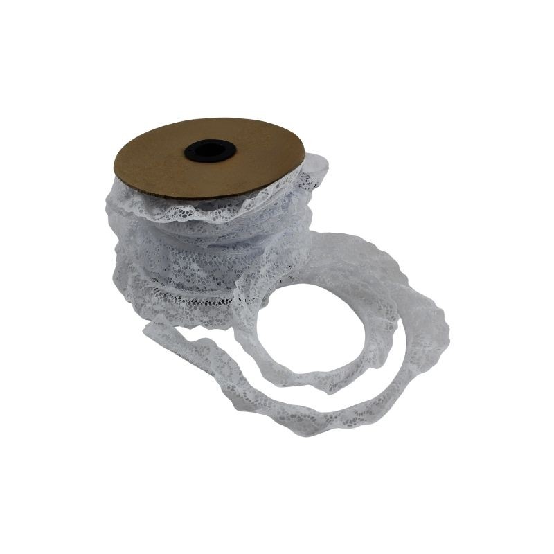 ENCAJE PLIZADO 3CM BLANCO
