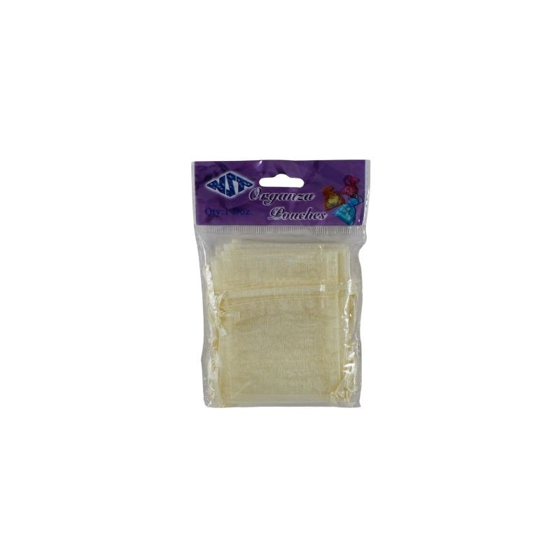 BOLSITA DE ORGANZA DE 3 X 4 BEIGE