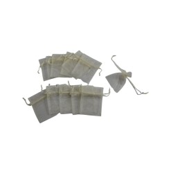 BOLSITA DE ORGANZA DE 3 X 4 BEIGE