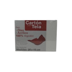 CARTÓN CON TELA 15X20CM