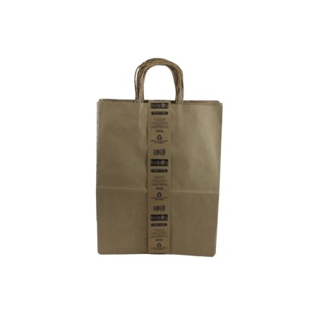 BOLSA KRAFT CON ASA 30X18X39CM