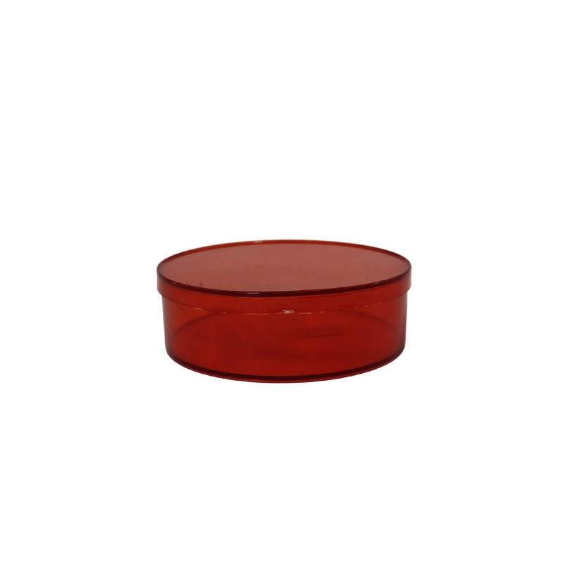 CAJA DE ACRÍLICO REDONDA 4.5 ROJA