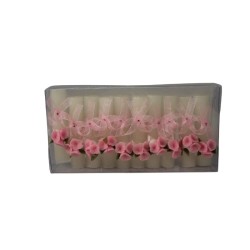 VELA MINI ARREGLADA ROSA