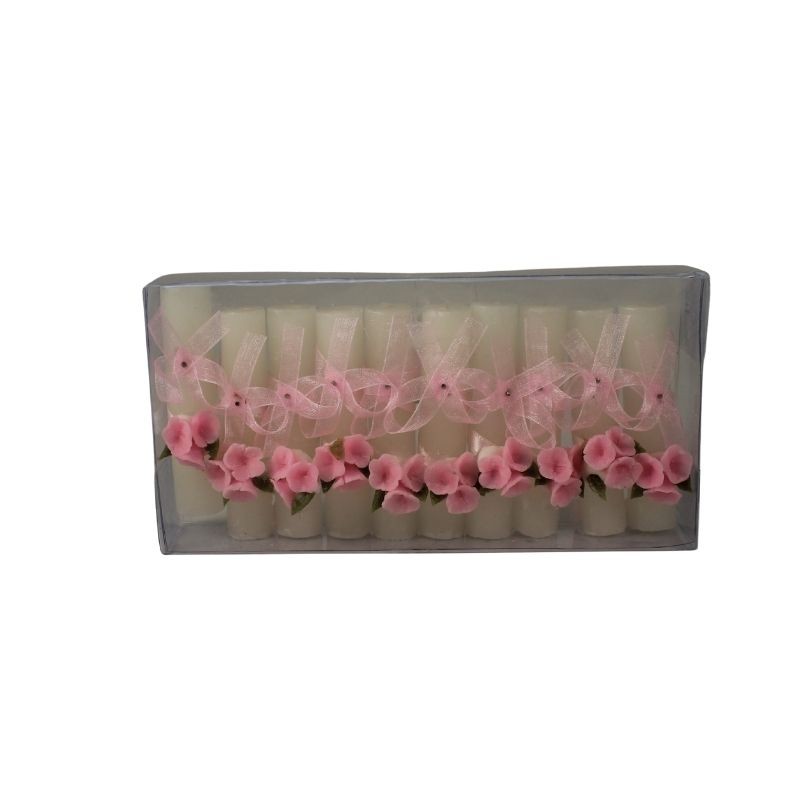 VELA MINI ARREGLADA ROSA